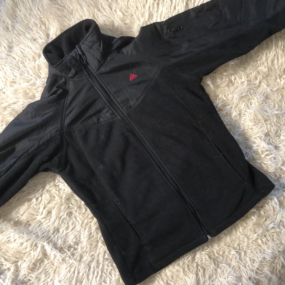 Snozu | Women’s black fleece full zipper jacket - Picture 3 of 11